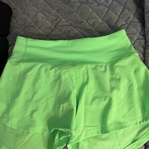 Lululemon Athletica Green Athletic Shorts Lightweight Performance